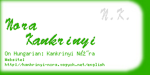 nora kankrinyi business card